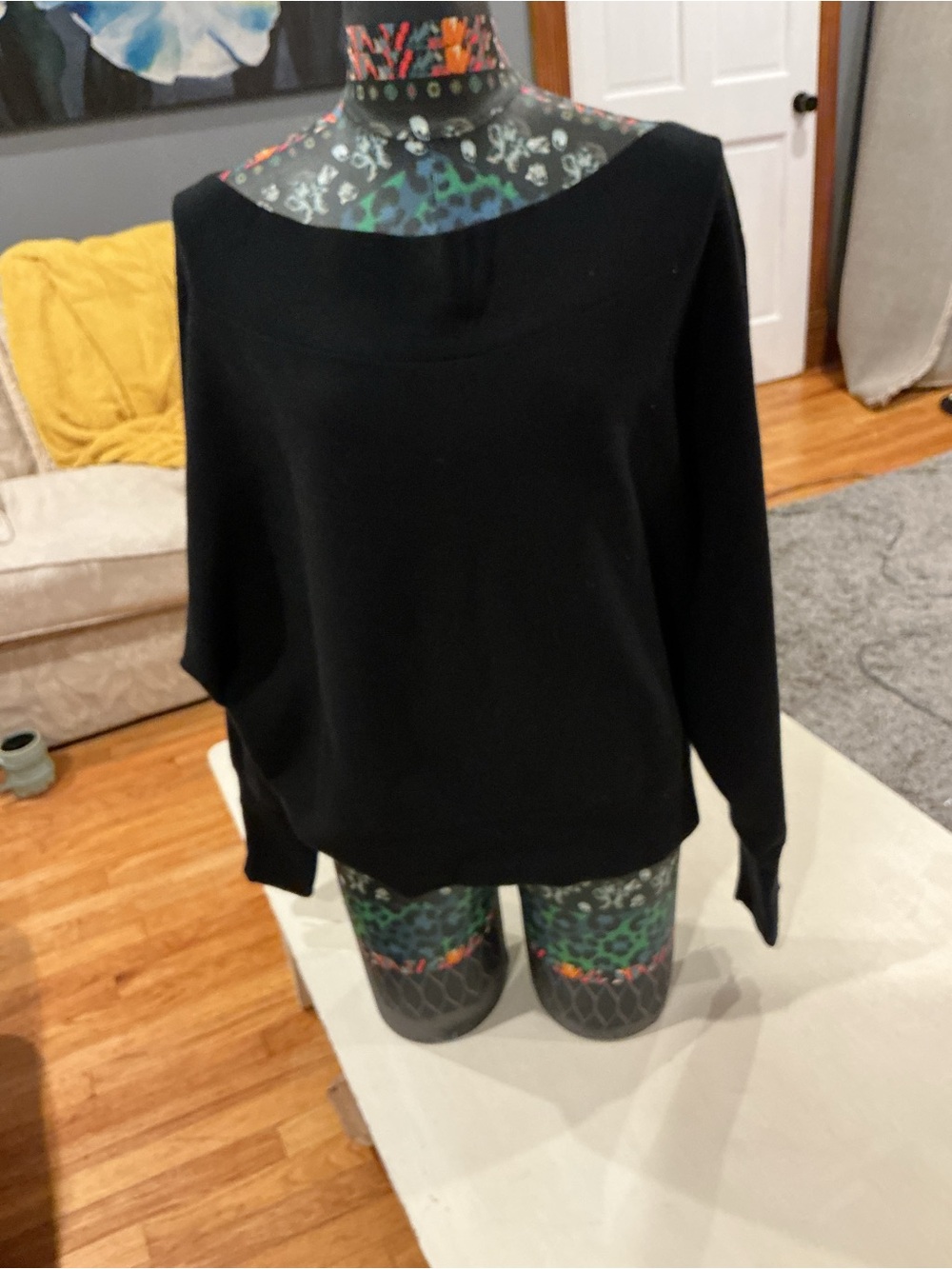 Free People Off-the-Shoulder/Boat Neck Cape style Sweater
